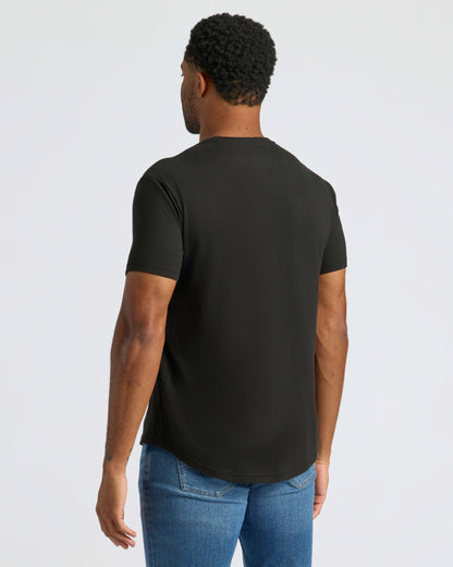 Black & White Curved Classic Crew Neck 2-Pack