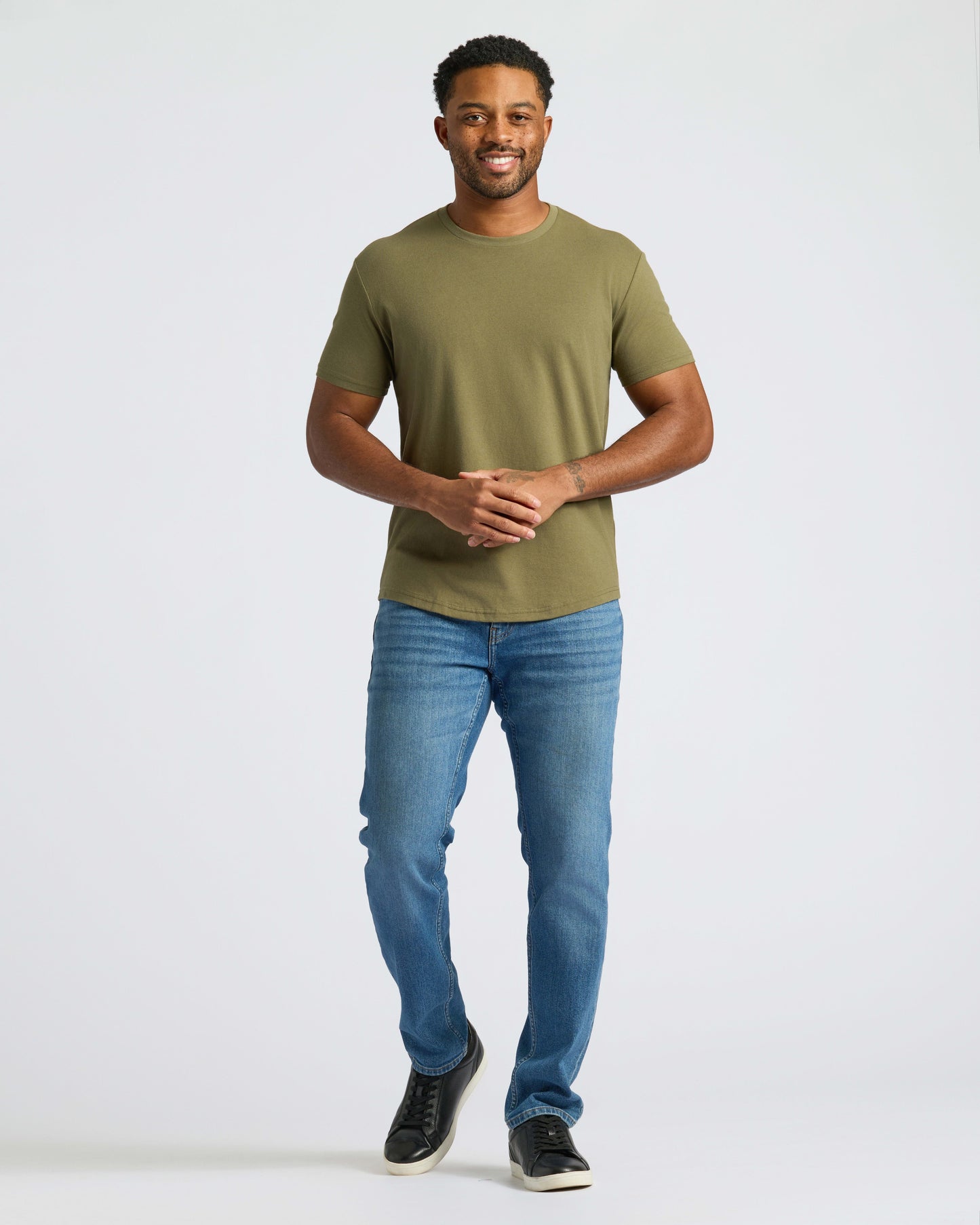 Classic Curved Hem Crew Neck 3-Pack