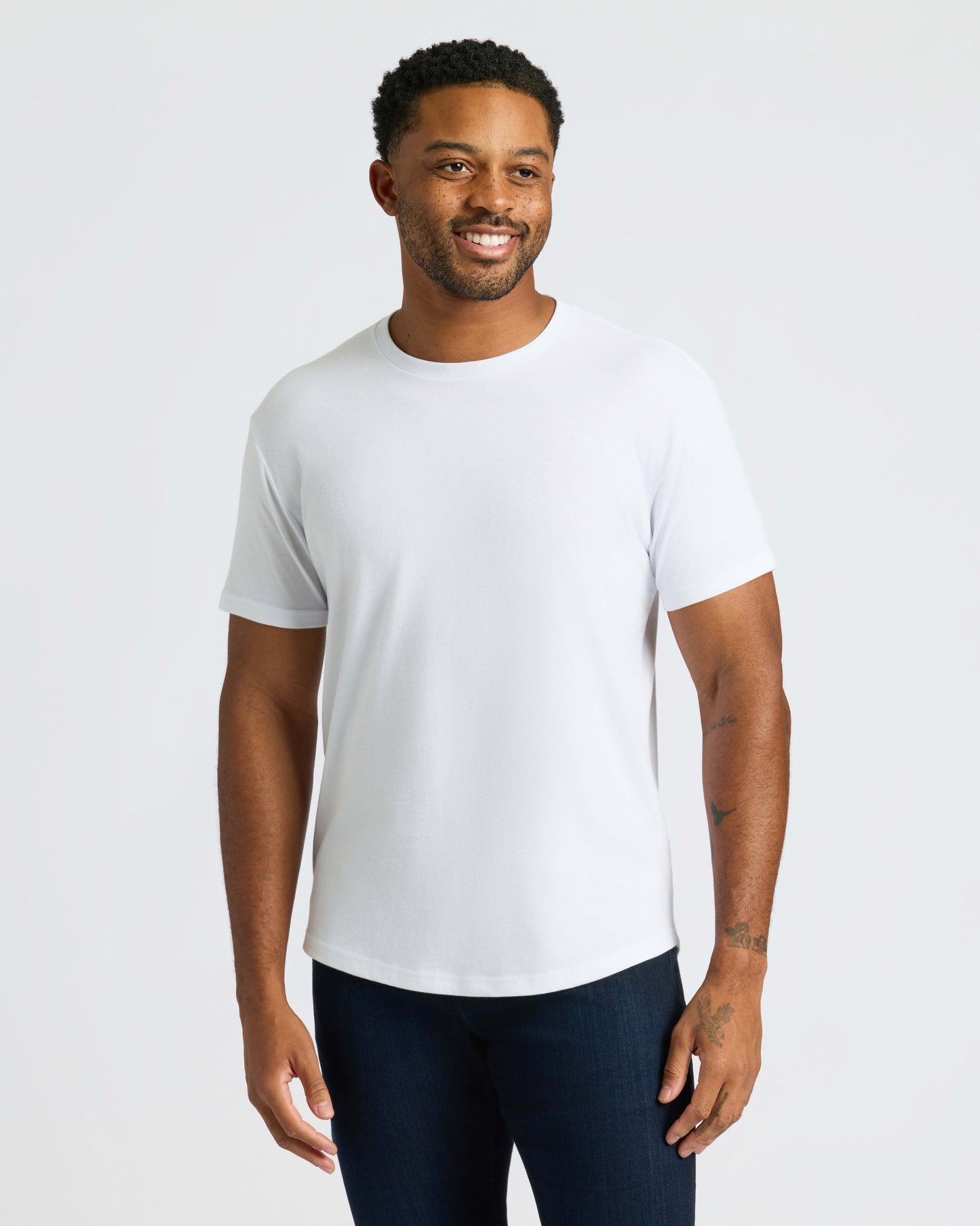 Black & White Curved Classic Crew Neck 2-Pack