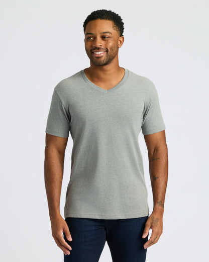 True Classic Men’s V-Neck T Shirt – Soft Cotton Blend Fit, Tailored Short Sleeve Tee for Everyday, Streetwear, or Layered Looks