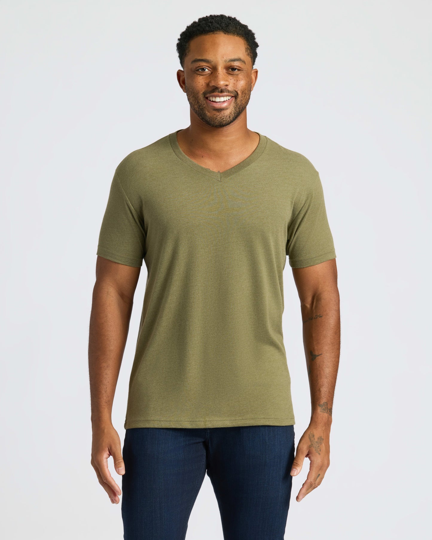 True Classic Men’s V-Neck T Shirt – Soft Cotton Blend Fit, Tailored Short Sleeve Tee for Everyday, Streetwear, or Layered Looks