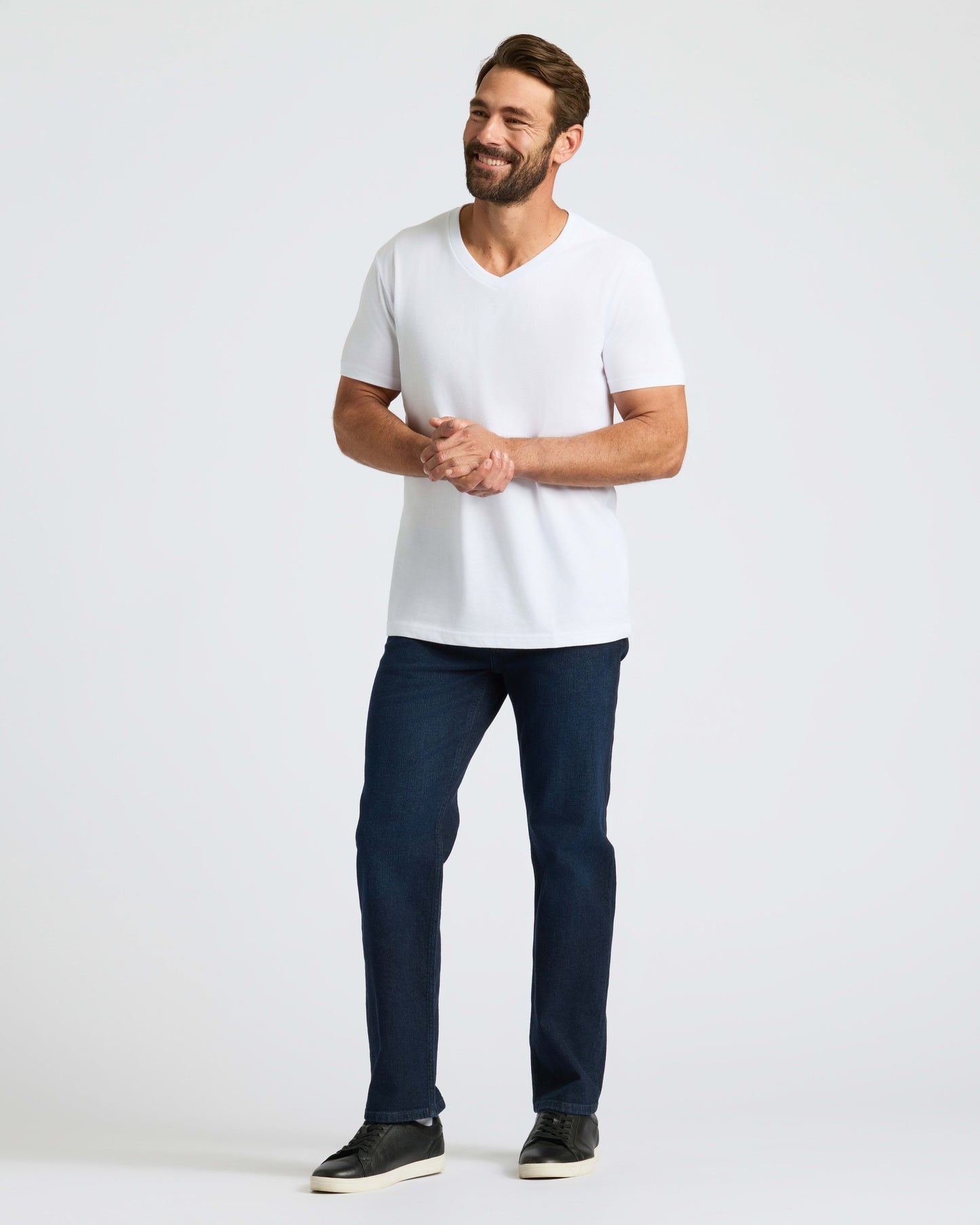 True Classic Men’s V-Neck T Shirt – Soft Cotton Blend Fit, Tailored Short Sleeve Tee for Everyday, Streetwear, or Layered Looks