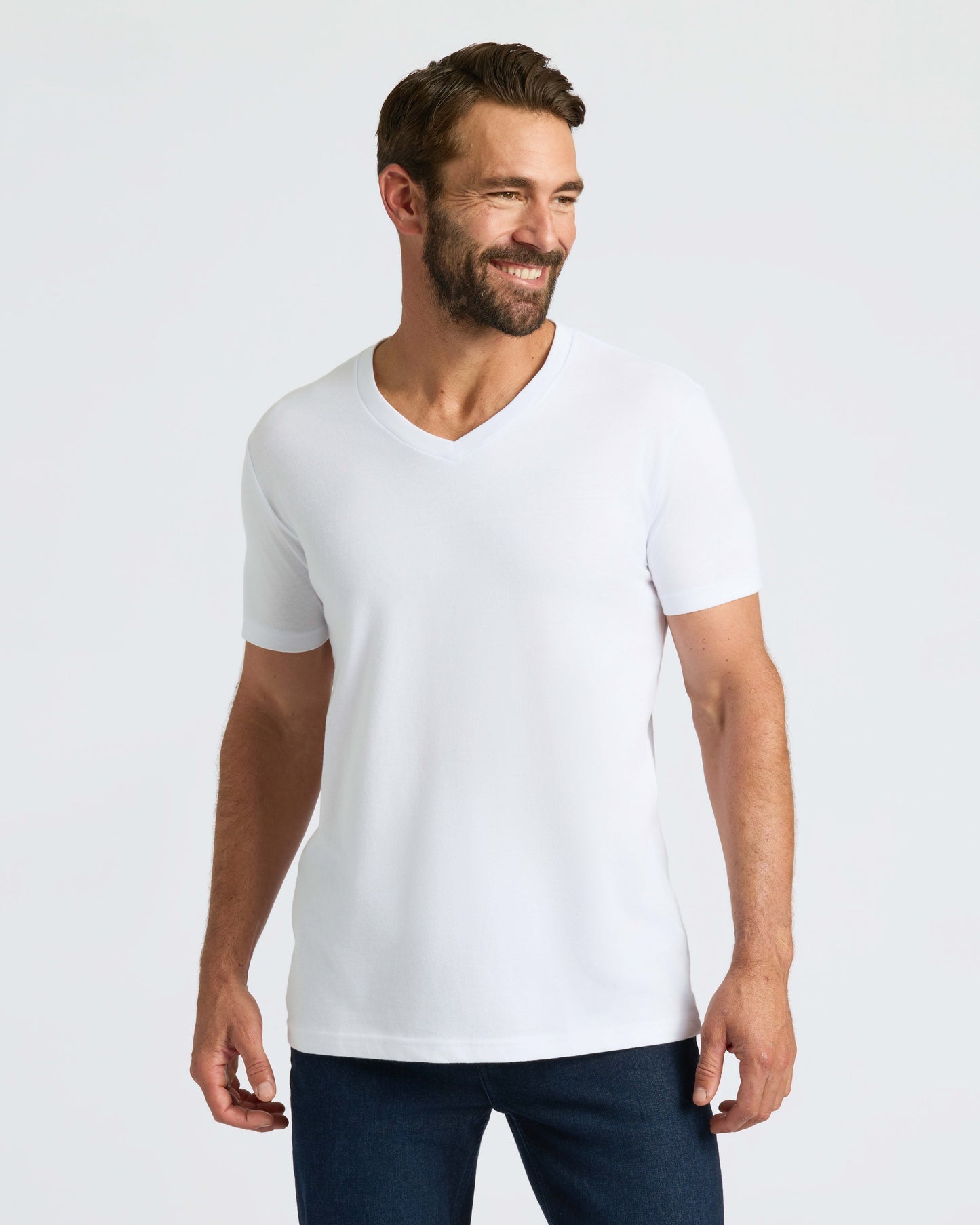 All White V-Neck 2-Pack
