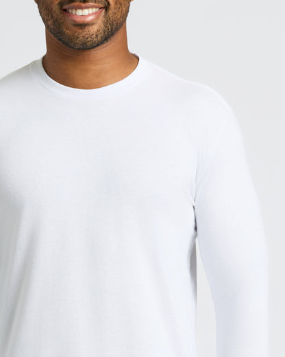 True Classic Men’s Long Sleeve Crew Neck Tee – Soft Cotton Stretch Fit, Tailored Everyday Shirt for Layering, Loungewear, or Streetwear Looks